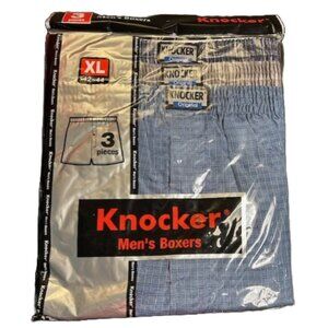 NEW Knocker pack of 3 Button Fly Boxer Shorts
